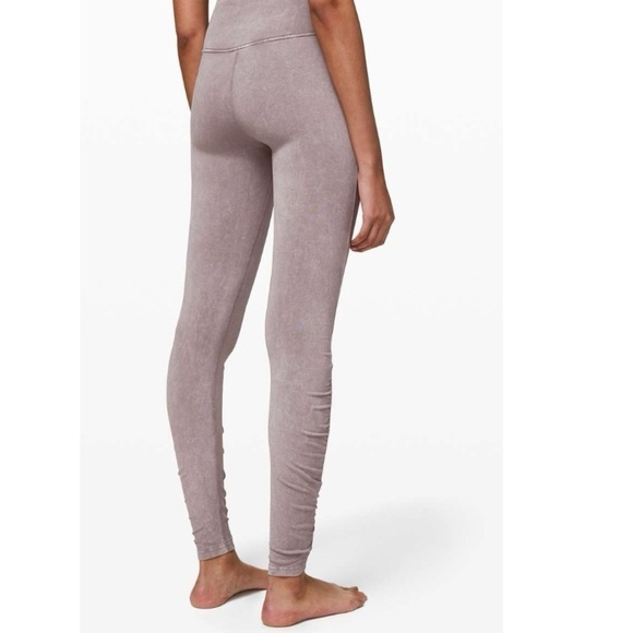 Lululemon Athletica Inner Glow High Rise Tight Cotton Washed Half Moon Gray 4 - Picture 3 of 12